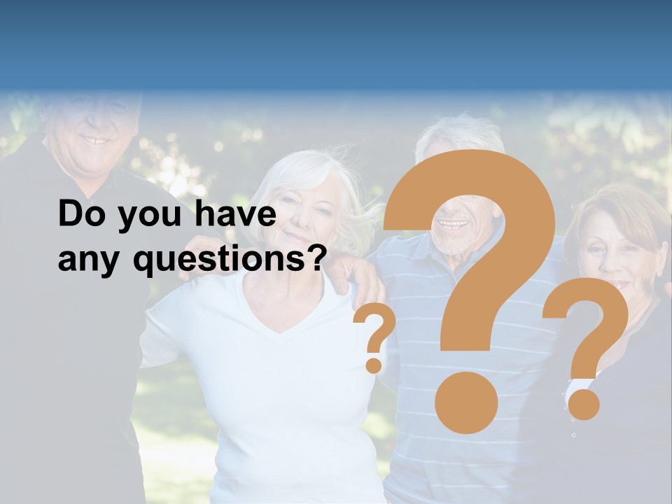 Together Senior Citizen Couple PowerPoint Template