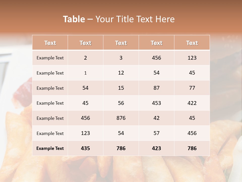 Hamburger Salt Potatoes PowerPoint Template