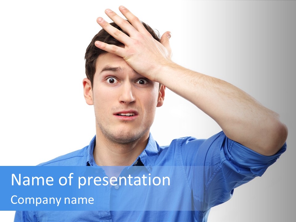 Businessman Mistake Stress PowerPoint Template