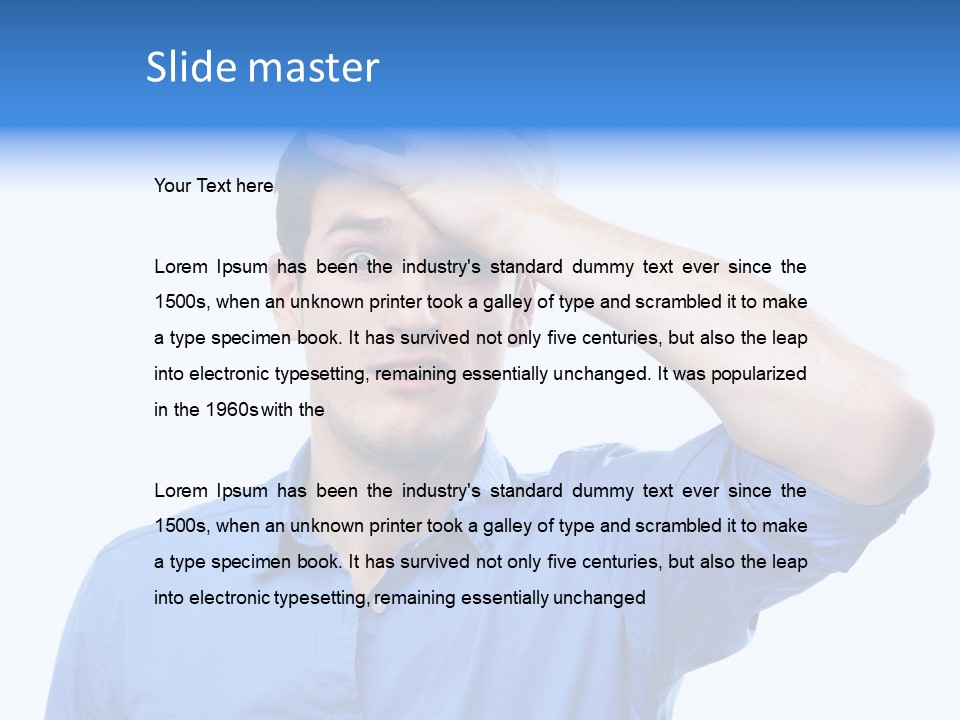 Businessman Mistake Stress PowerPoint Template