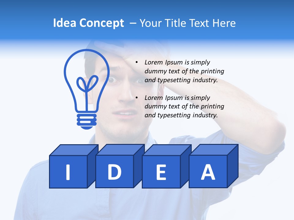 Businessman Mistake Stress PowerPoint Template