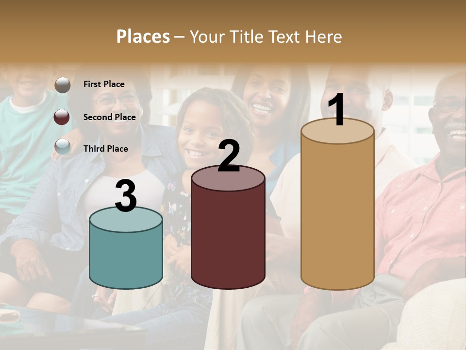 Eighties Multi Generation Family People PowerPoint Template