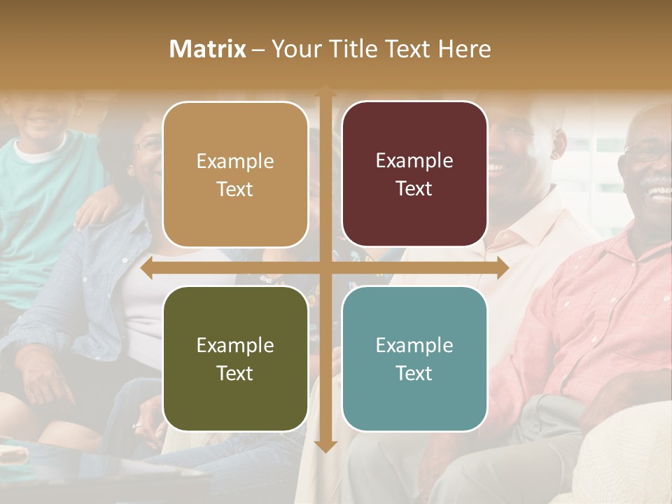 Eighties Multi Generation Family People PowerPoint Template