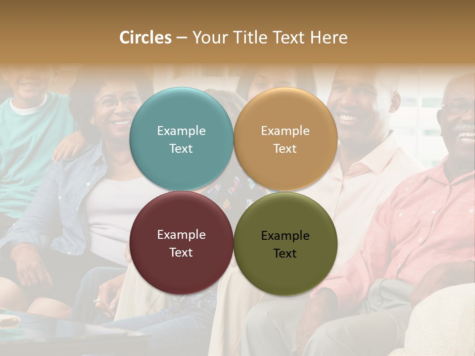 Eighties Multi Generation Family People PowerPoint Template