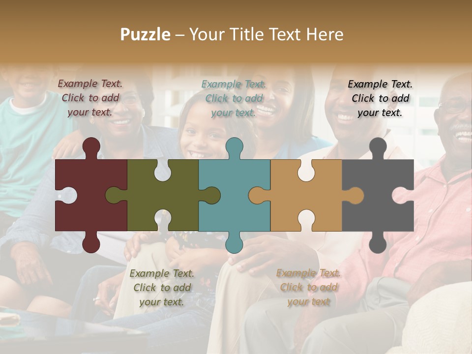 Eighties Multi Generation Family People PowerPoint Template