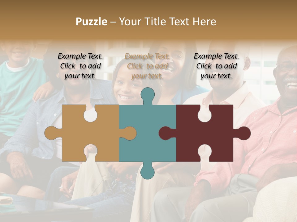 Eighties Multi Generation Family People PowerPoint Template