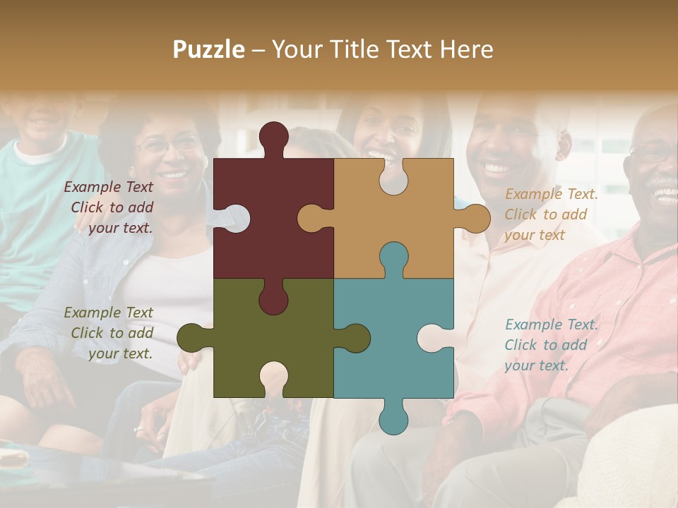 Eighties Multi Generation Family People PowerPoint Template