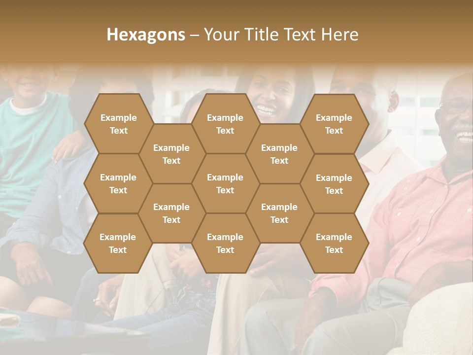 Eighties Multi Generation Family People PowerPoint Template