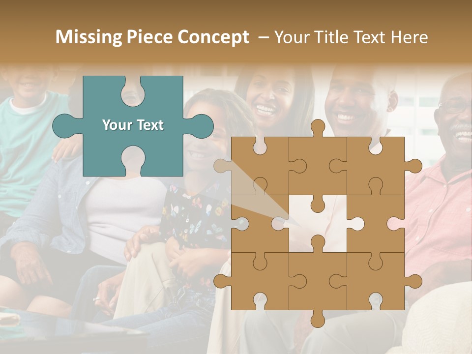 Eighties Multi Generation Family People PowerPoint Template