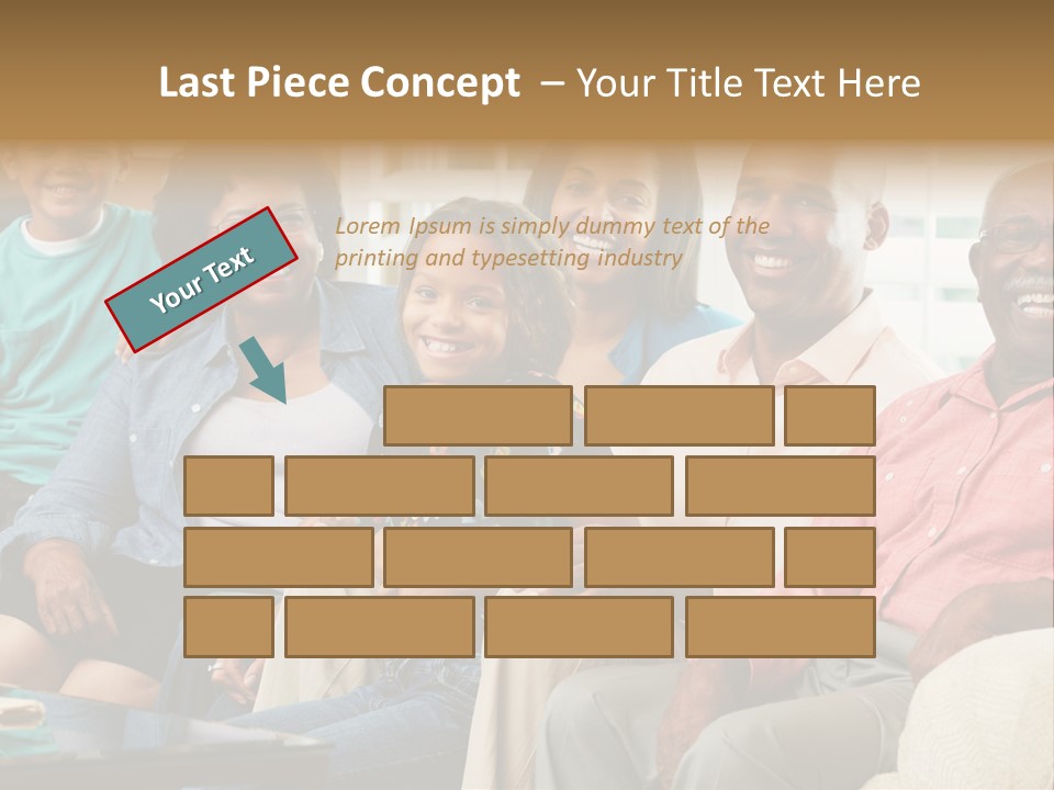 Eighties Multi Generation Family People PowerPoint Template