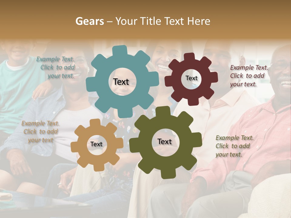 Eighties Multi Generation Family People PowerPoint Template