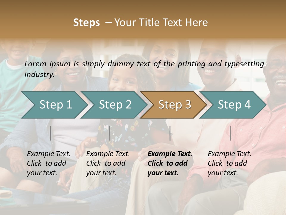 Eighties Multi Generation Family People PowerPoint Template