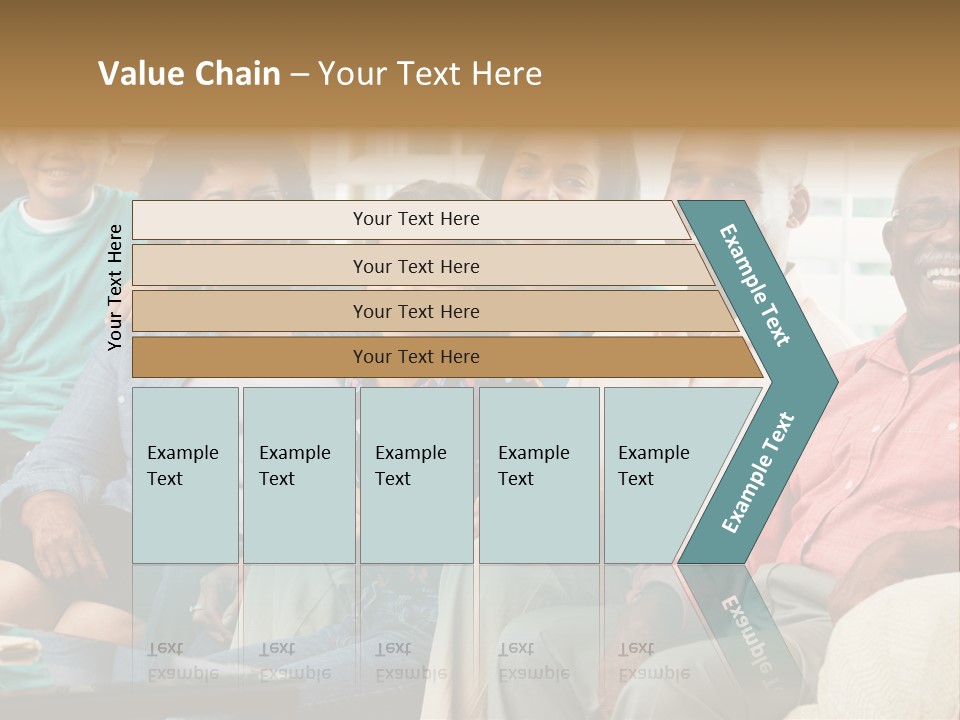 Eighties Multi Generation Family People PowerPoint Template
