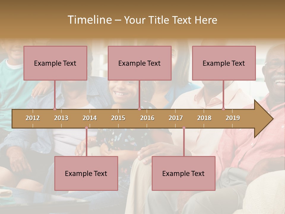Eighties Multi Generation Family People PowerPoint Template