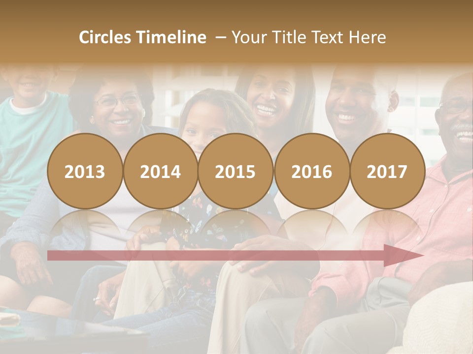 Eighties Multi Generation Family People PowerPoint Template