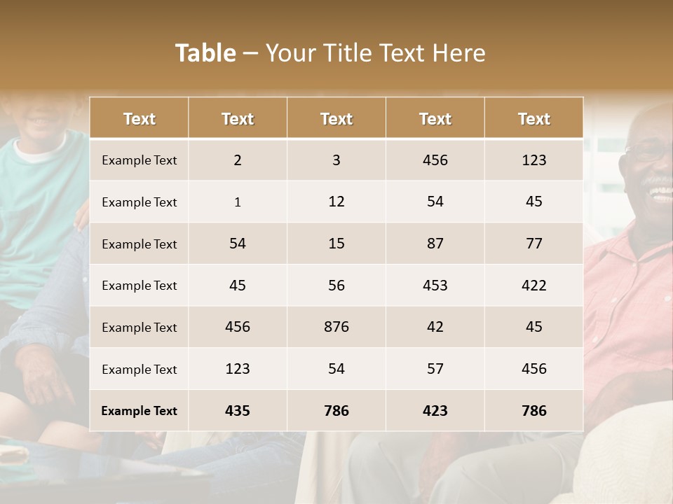 Eighties Multi Generation Family People PowerPoint Template