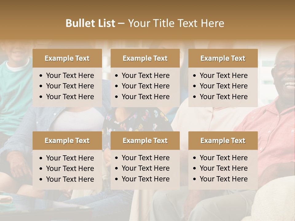 Eighties Multi Generation Family People PowerPoint Template