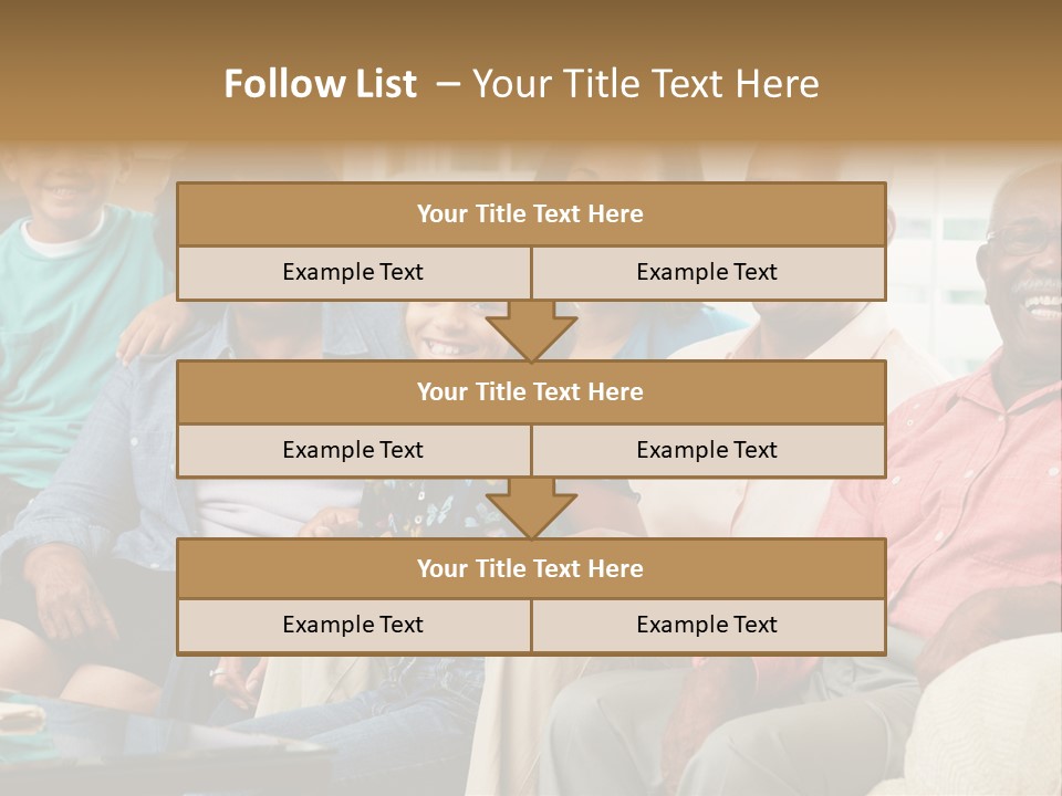 Eighties Multi Generation Family People PowerPoint Template