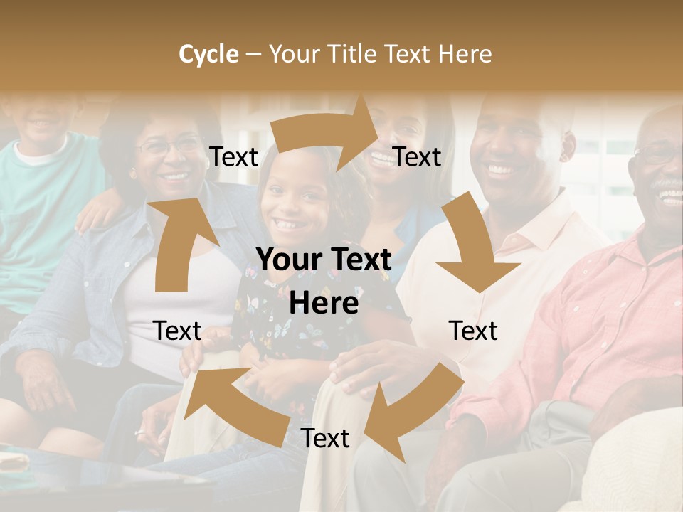 Eighties Multi Generation Family People PowerPoint Template