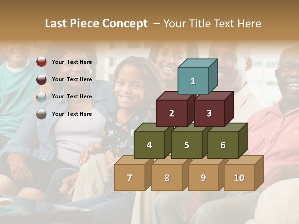 Eighties Multi Generation Family People PowerPoint Template