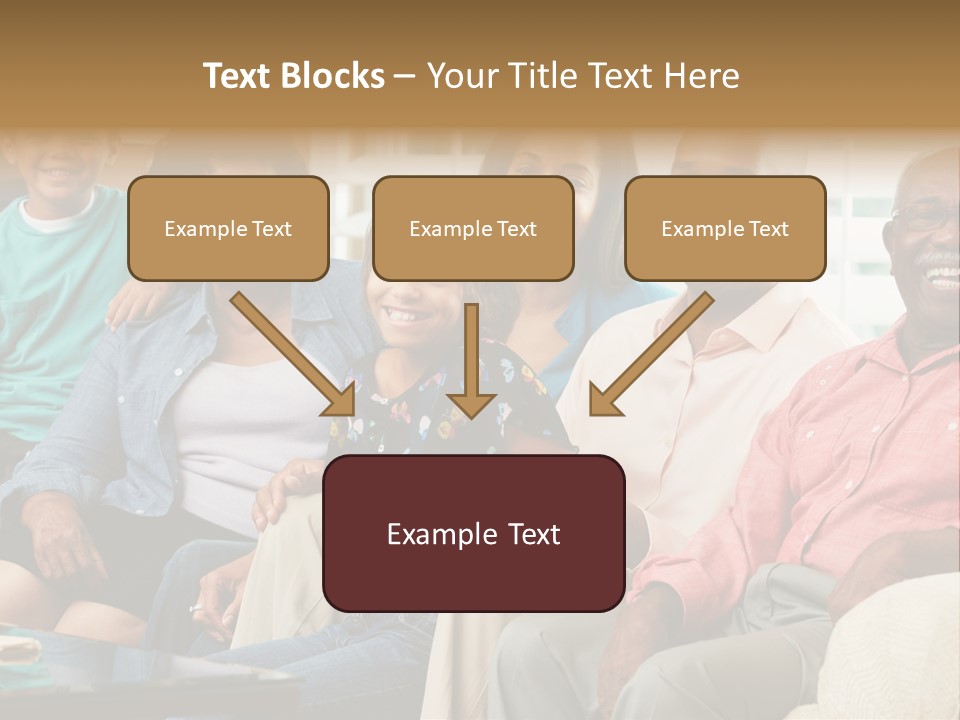 Eighties Multi Generation Family People PowerPoint Template