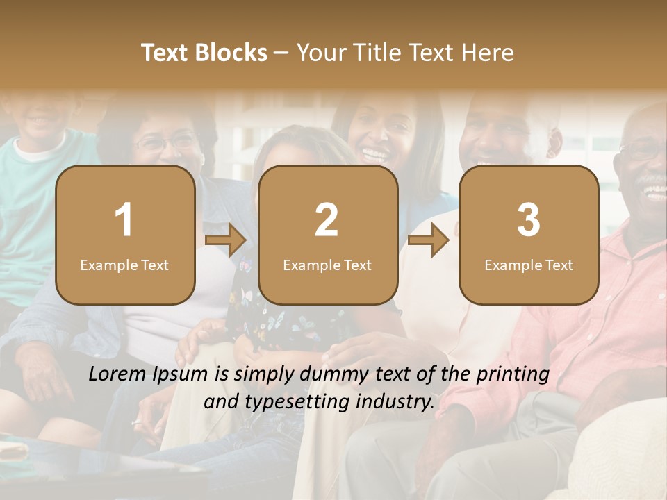 Eighties Multi Generation Family People PowerPoint Template
