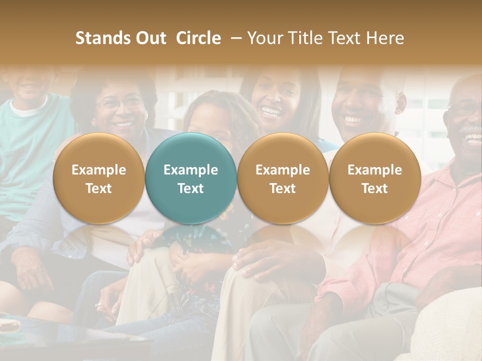 Eighties Multi Generation Family People PowerPoint Template