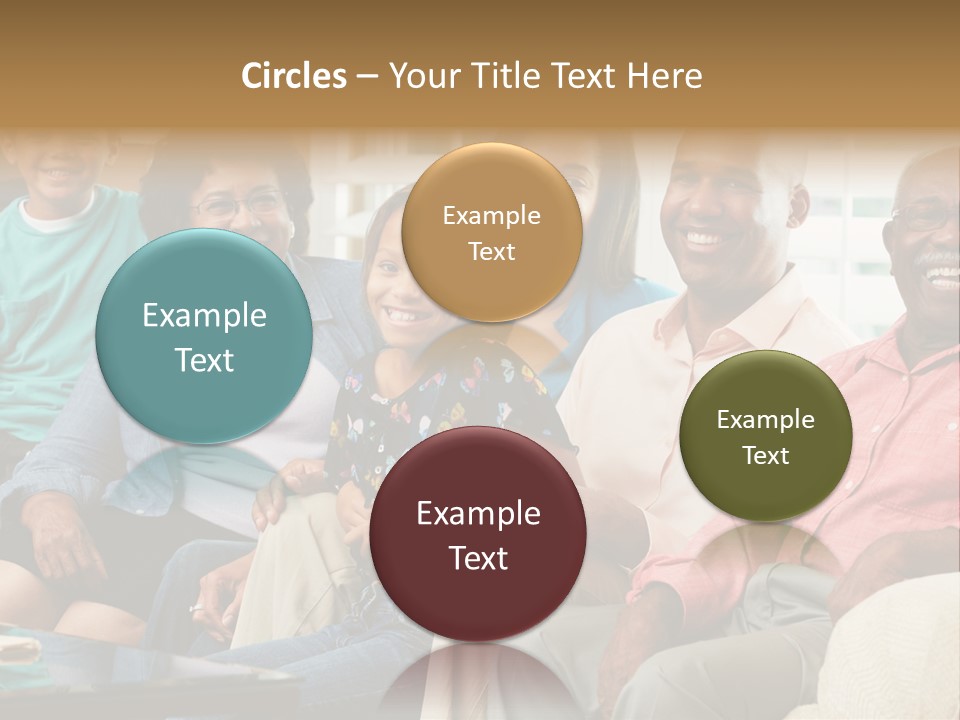 Eighties Multi Generation Family People PowerPoint Template