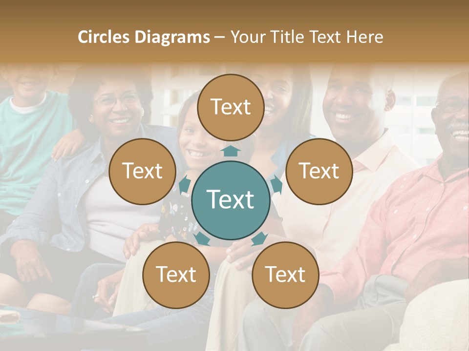 Eighties Multi Generation Family People PowerPoint Template