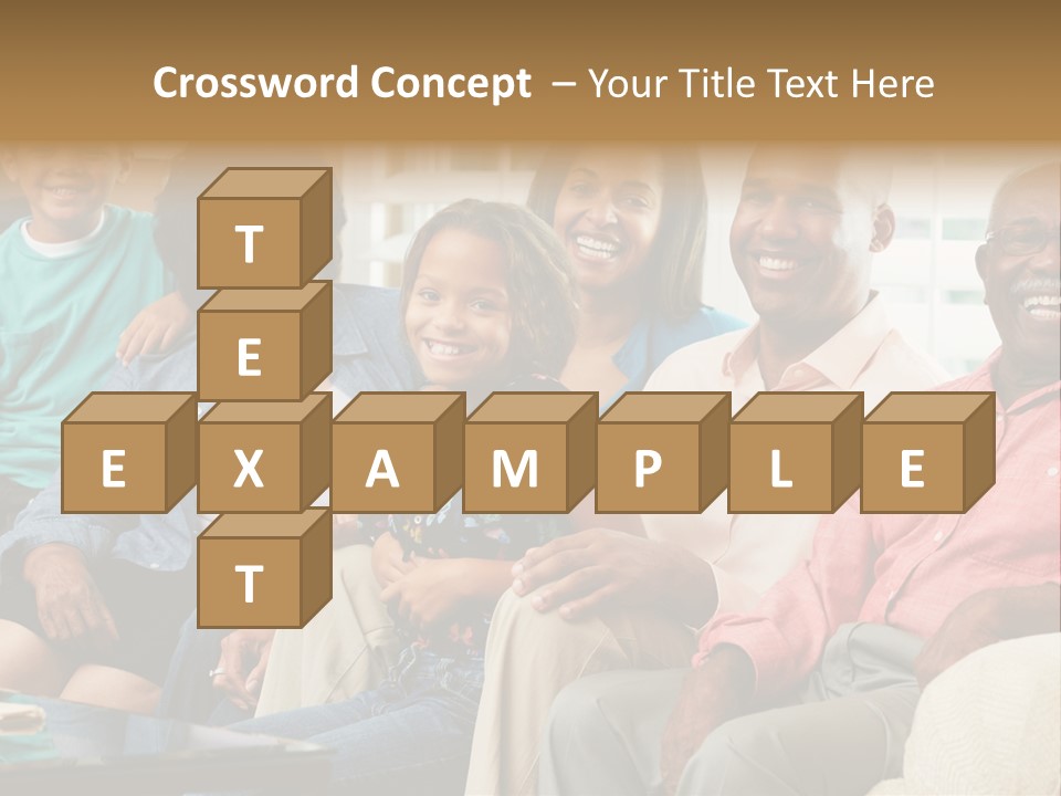 Eighties Multi Generation Family People PowerPoint Template