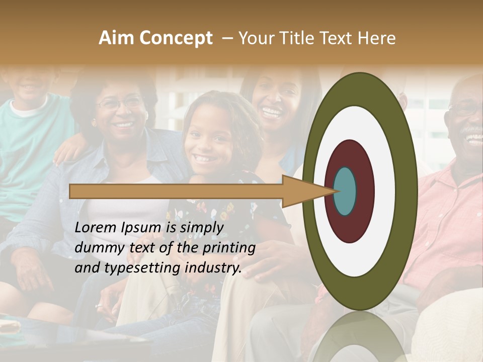 Eighties Multi Generation Family People PowerPoint Template