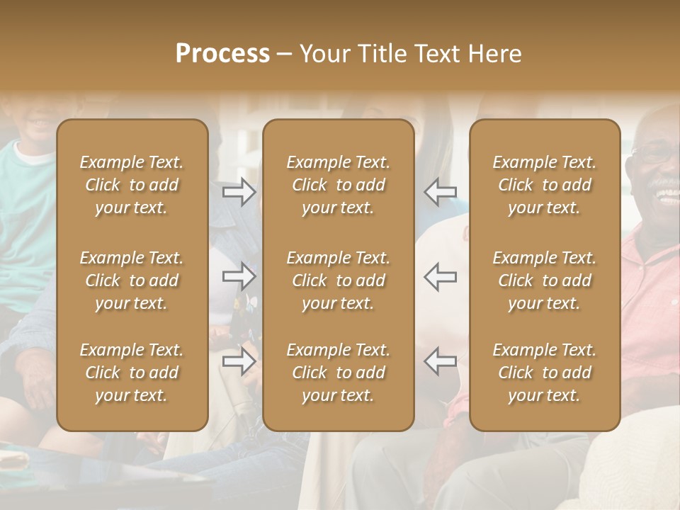 Eighties Multi Generation Family People PowerPoint Template