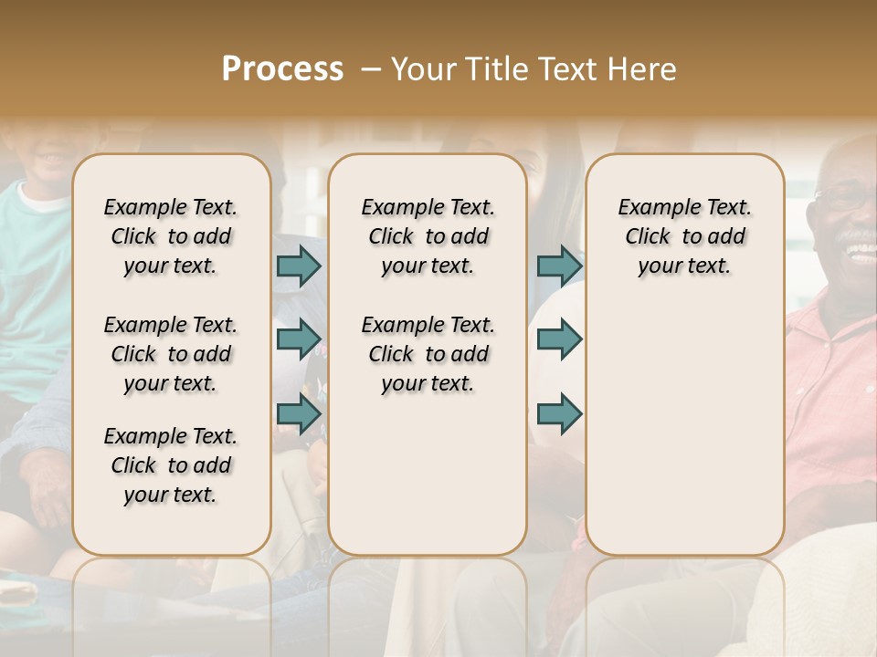 Eighties Multi Generation Family People PowerPoint Template