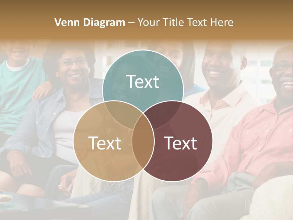 Eighties Multi Generation Family People PowerPoint Template