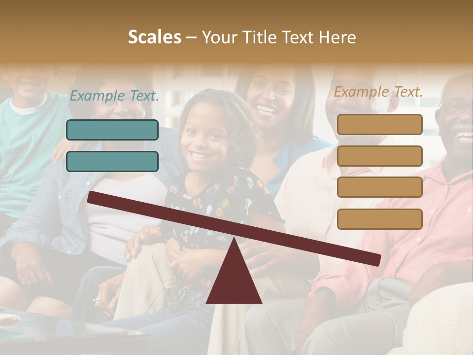 Eighties Multi Generation Family People PowerPoint Template
