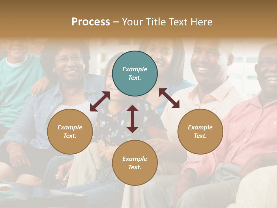 Eighties Multi Generation Family People PowerPoint Template