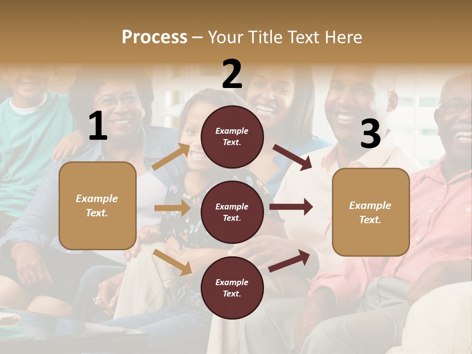 Eighties Multi Generation Family People PowerPoint Template