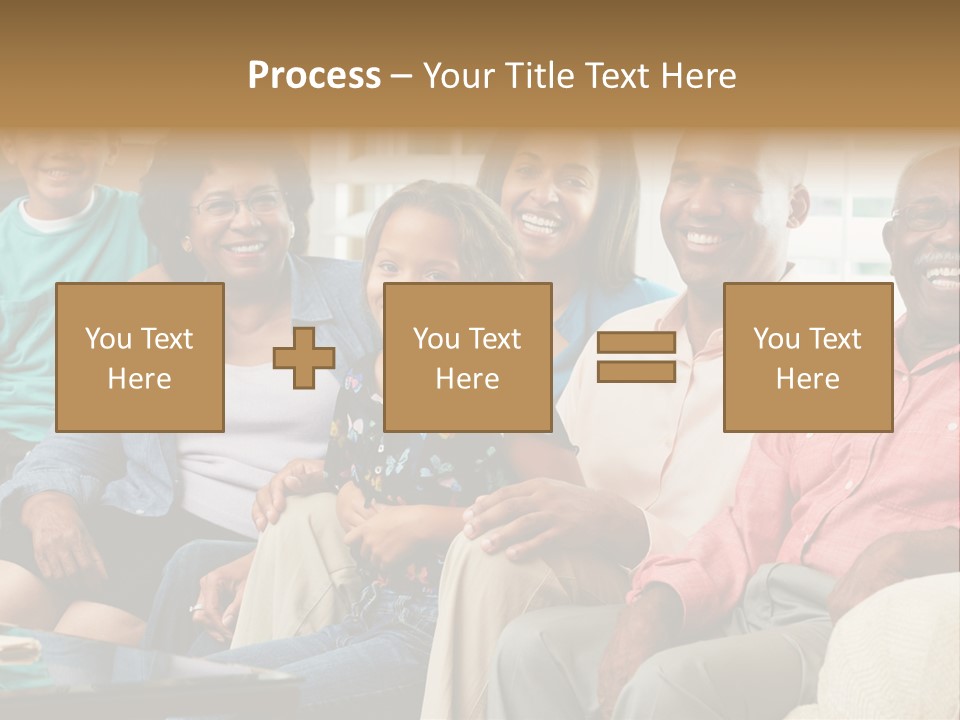 Eighties Multi Generation Family People PowerPoint Template