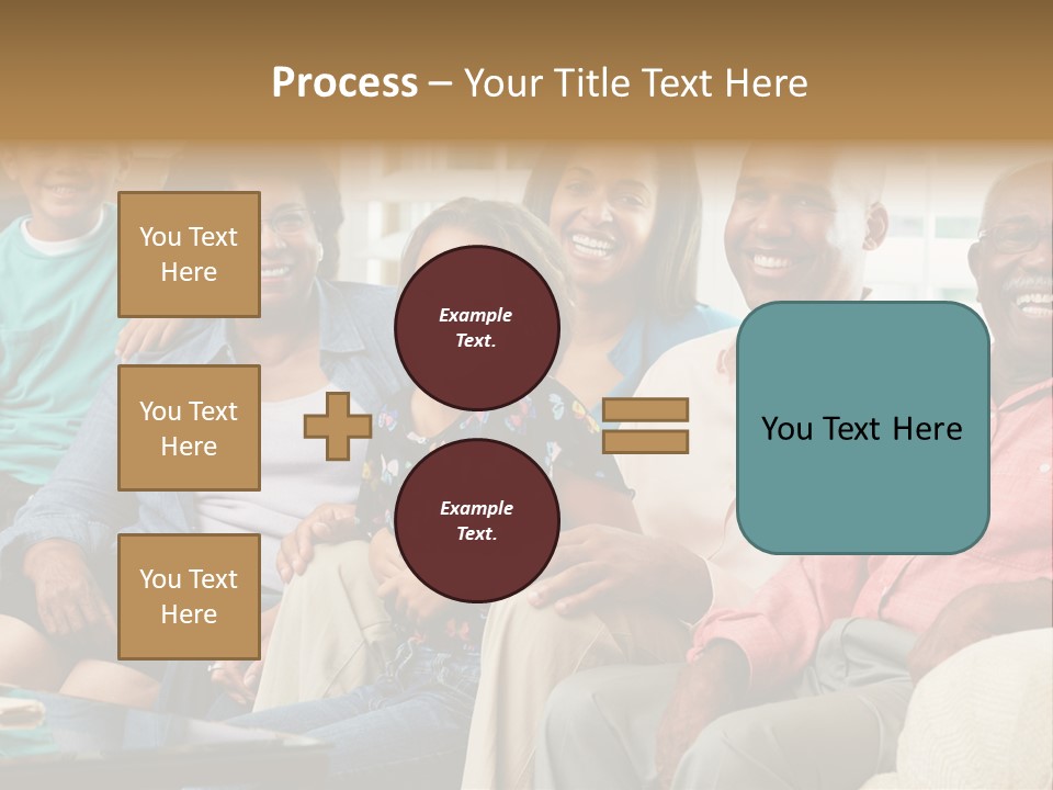 Eighties Multi Generation Family People PowerPoint Template