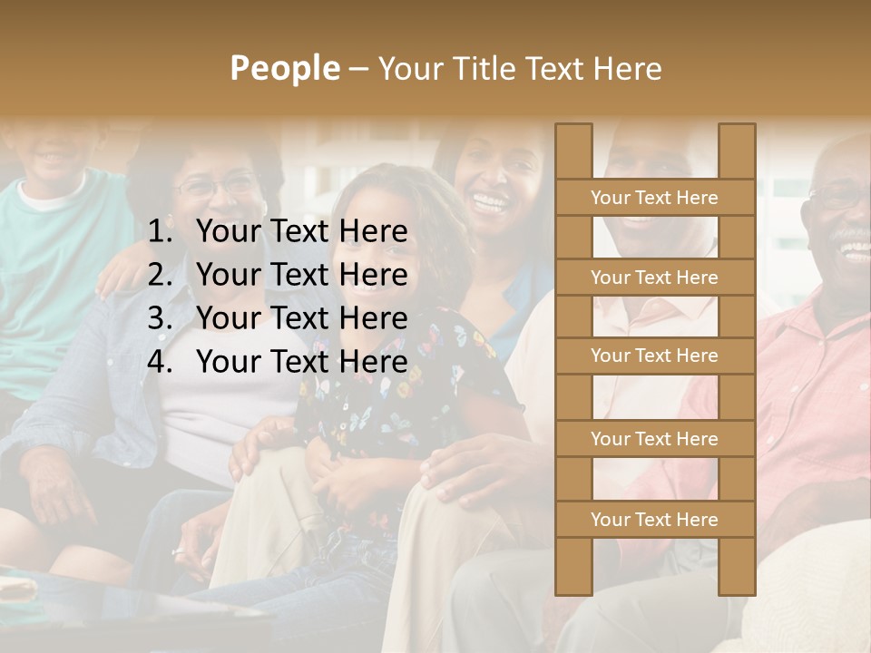 Eighties Multi Generation Family People PowerPoint Template