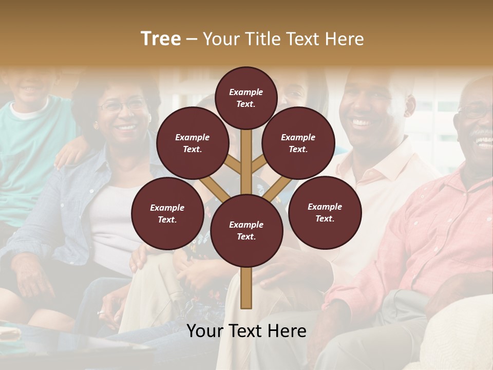 Eighties Multi Generation Family People PowerPoint Template