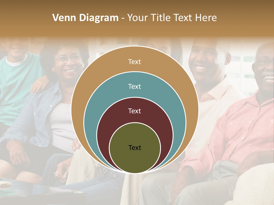 Eighties Multi Generation Family People PowerPoint Template