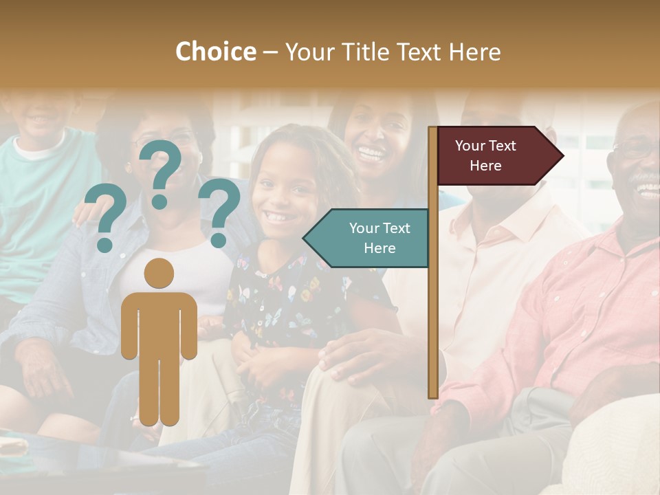 Eighties Multi Generation Family People PowerPoint Template