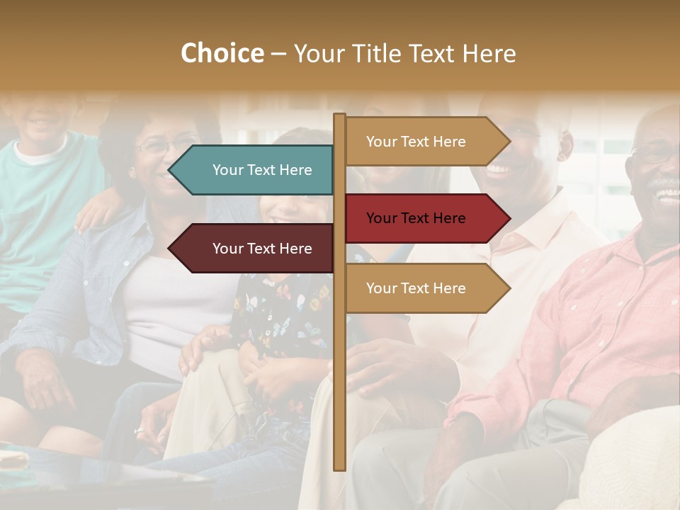 Eighties Multi Generation Family People PowerPoint Template