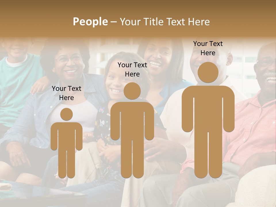 Eighties Multi Generation Family People PowerPoint Template