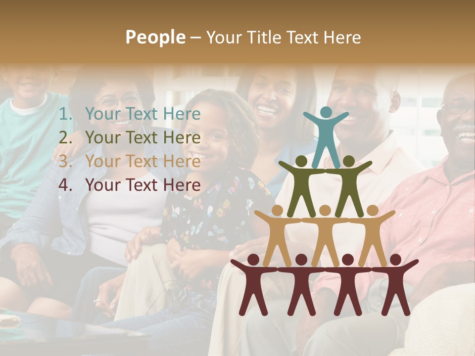 Eighties Multi Generation Family People PowerPoint Template