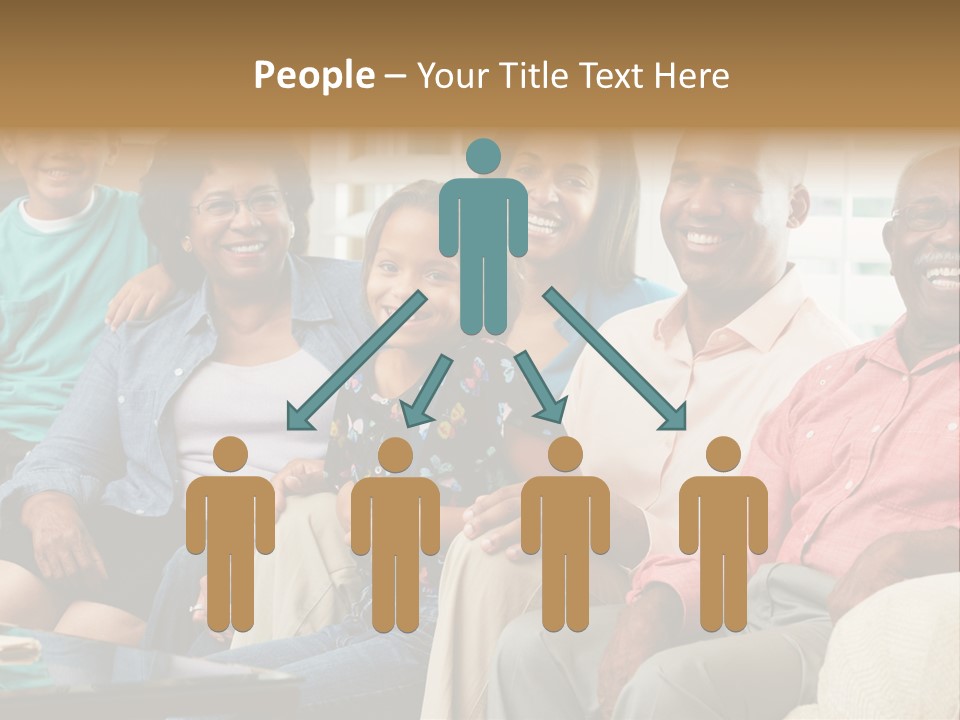 Eighties Multi Generation Family People PowerPoint Template