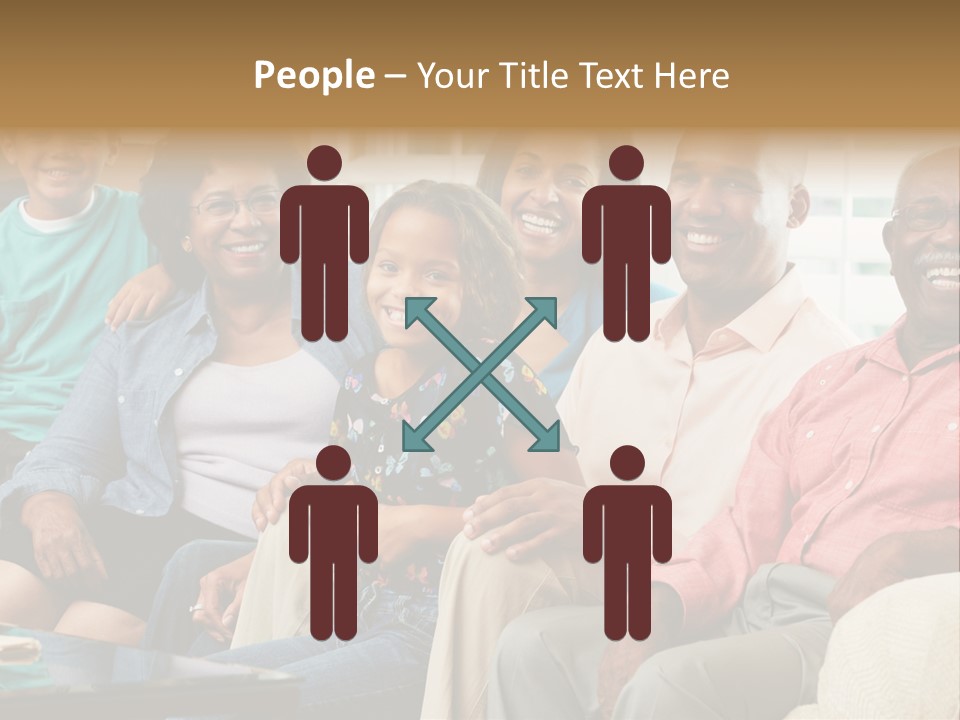 Eighties Multi Generation Family People PowerPoint Template