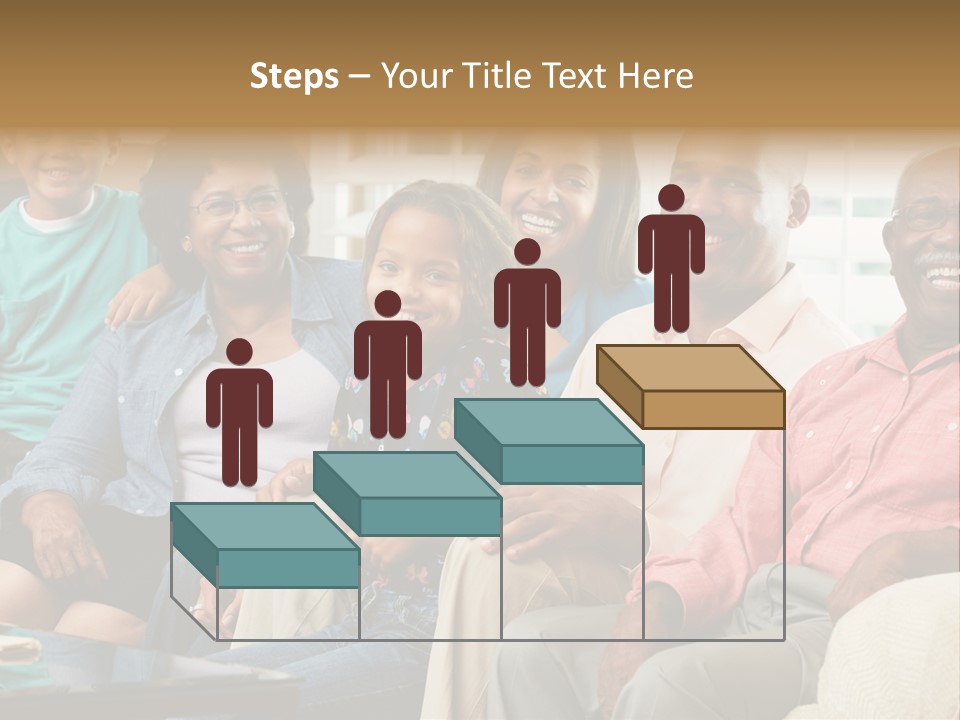 Eighties Multi Generation Family People PowerPoint Template