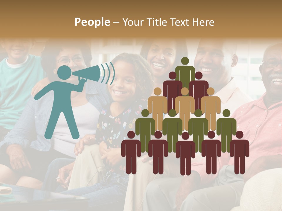 Eighties Multi Generation Family People PowerPoint Template